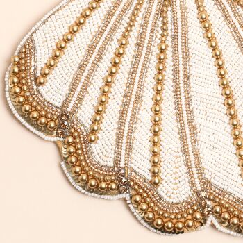 Gold Shell Beaded Handbag, 2 of 3