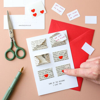 Six Love Note Mini Envelope Valentine's Card, 3 of 7