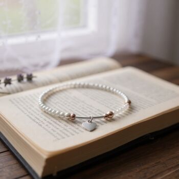Sterling Silver Heart Charm Bracelet, 2 of 12