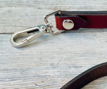 Personalised Brown Leather Lanyard, ID Badge Lanyard, 9 of 10