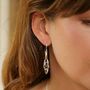 Handmade Smokey Quartz And Citrine Drop Earrings, thumbnail 3 of 7
