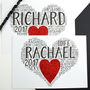 Personalised Christmas Heart Glitter Card, thumbnail 1 of 6