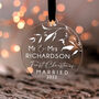 Personalised Our First Christmas As Mr And Mrs Bauble, thumbnail 4 of 11