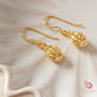 Filigree Gold And Silver Lantern Dangly Drop Minimalist Earrings, thumbnail 7 of 8