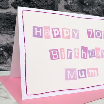 Personalised Female 70th Birthday Card, 2 of 3