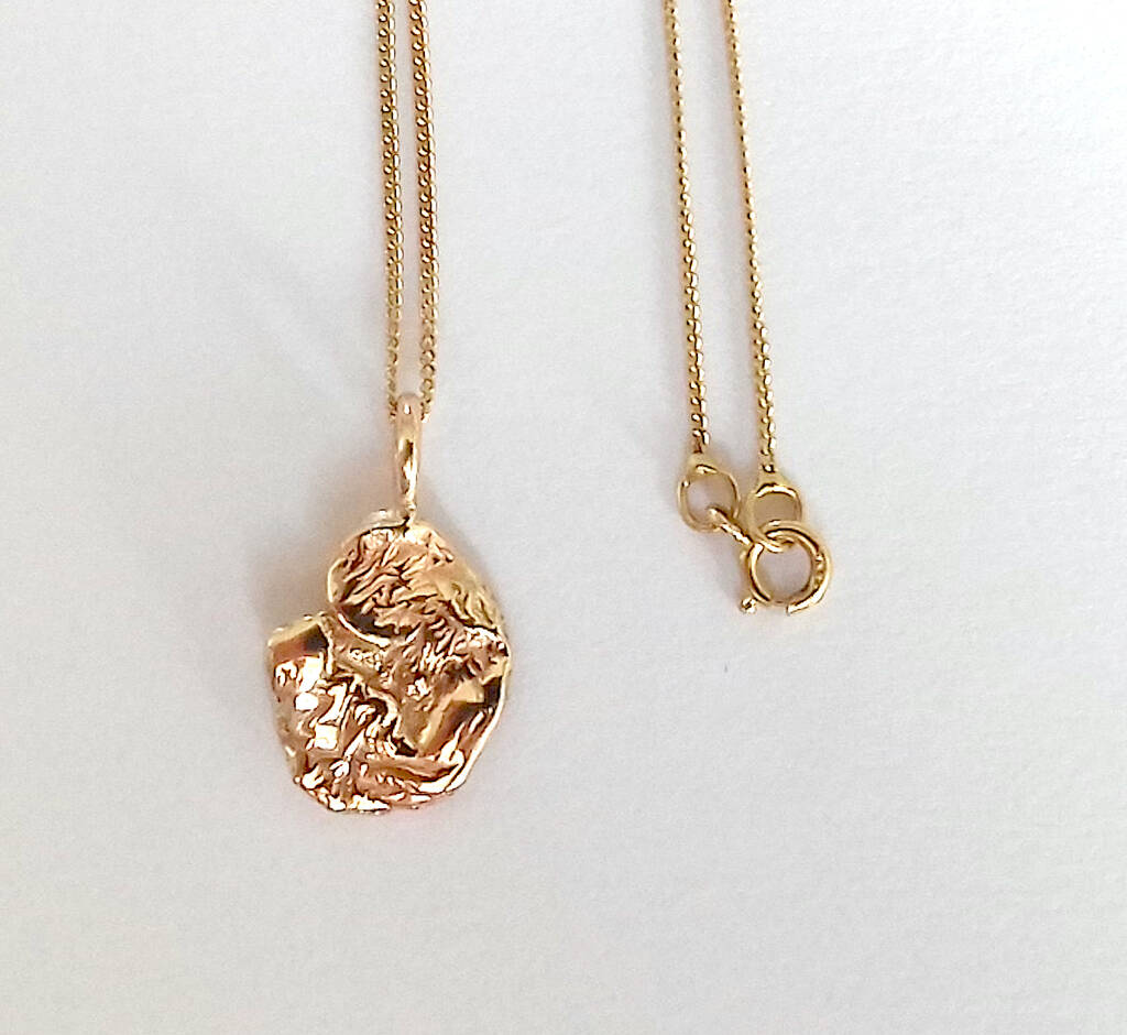 Dainty Little Molten Gold Pendant By 