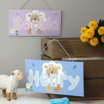 Personalised Farm Sheep Canvas Sign, 3 of 11