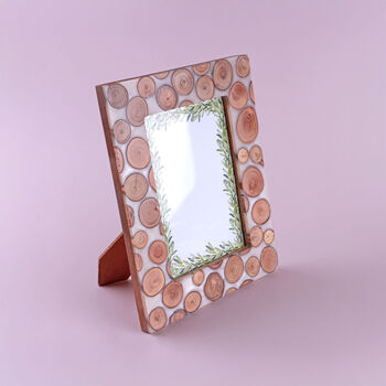 G Decor Dalarna Tree Line Handcrafted Photo Frame Natural Swedish Forest Inspired Picture Display, 4 of 4