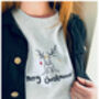 Embroidered 'Merry Christmoose' Christmas Jumper, thumbnail 2 of 5