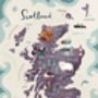Scotland Illustrated Map Fine Art Giclee Print, thumbnail 2 of 5