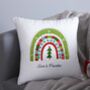 Bright Christmas Rainbow Cushion, thumbnail 1 of 2