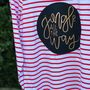 Jingle All The Way Red Striped Ladies Crew Top, thumbnail 3 of 4