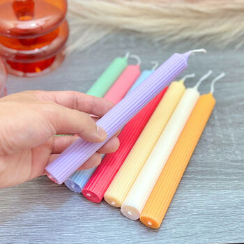 Pastel Dinner Candles Soy Wax Taper Candle, 4 of 7