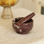 Luxury Rosso Marble Pestle And Mortar, thumbnail 1 of 4
