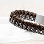 Personalised Woven Leather And Stainless Steel Bracelet, thumbnail 8 of 10