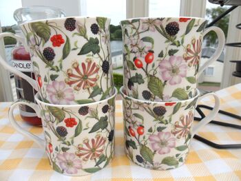 Set Of Four Gift Boxed Palace Mugs In Hedgerow Design, 5 of 8