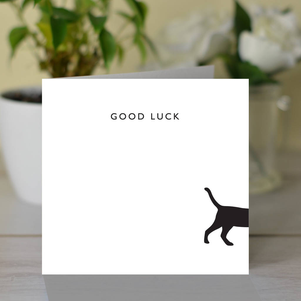 'Good Luck' Black Cat Card, 1 of 2