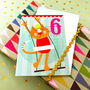 Cat 6th Birthday Card, thumbnail 4 of 5