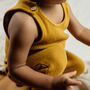 Leaf Chunky Knit Mustard Children's Dungarees, thumbnail 2 of 10