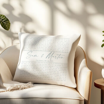Personalised Song Lyrics Cushion, 3 of 8