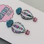 Hot Air Balloon Glitter Earrings *More Colours Available*, thumbnail 2 of 5