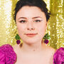 Turnip Glitter Earrings, thumbnail 3 of 3