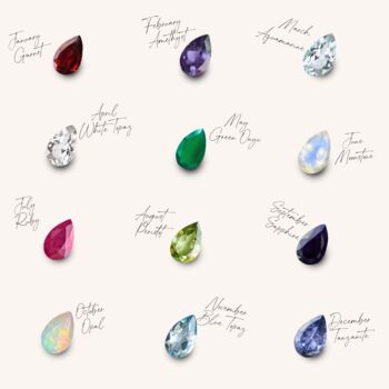 Personalised Birthstone Aura Magic Mixed Metal Spinning Ring, 9 of 12