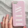 Soft Pink And White Monogram Phone Case, thumbnail 4 of 4