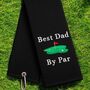 Best Dad By Par Golf Towel, thumbnail 2 of 5