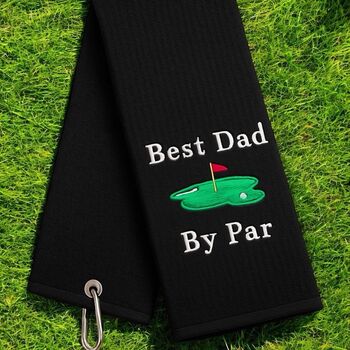Best Dad By Par Golf Towel, 2 of 5