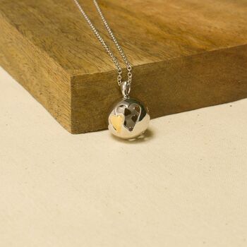 Sterling Silver Openwork Hearts Pendant Necklace, 2 of 4