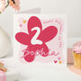 Personalised Girls Age Birthday Card Pink Flower, thumbnail 1 of 4