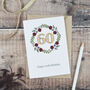 Floral 60th Birthday Wooden Illustrated Card, thumbnail 1 of 2
