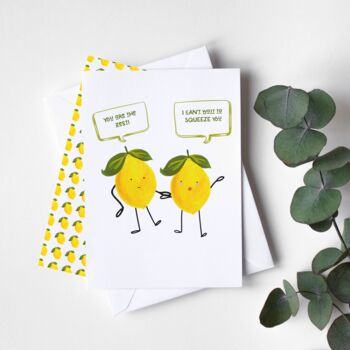 Personalised Funny Lemon Couple Valentine's Day Card, 4 of 6