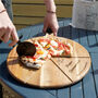 Personalised 'Est.' Pizza Serving Board And Cutter Set, thumbnail 5 of 9