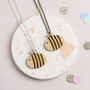 Wooden Bumble Bee Necklace, thumbnail 7 of 12