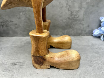 Hand Carved Bamboo Wood Duck Figurine 34cm, 11 of 12