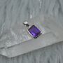 Amethyst Pendant Necklace: February Birthday, thumbnail 2 of 6