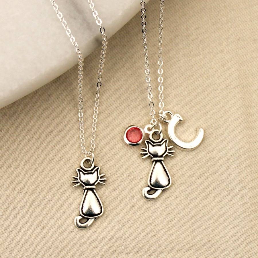 Personalised Cat Charm Necklace By Completely Charmed