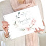 Pink Rose Wreath Wedding Guest Book, thumbnail 1 of 4