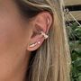 Pearl Ear Climber Stud Earrings, thumbnail 2 of 4