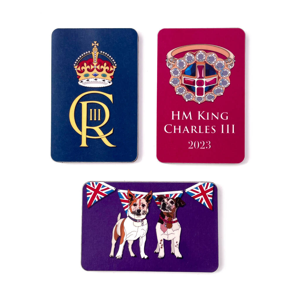 King Charles Coronation Souvenir Fridge By Bean and Bemble