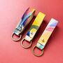 Handmade Leather Key Loop Hand Painted, thumbnail 6 of 9