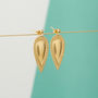 Teardrop Earrings In Gold Plate And Raw Brass, thumbnail 7 of 8