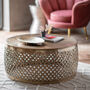 Moroccan Round Gold Coffee Table, thumbnail 1 of 2