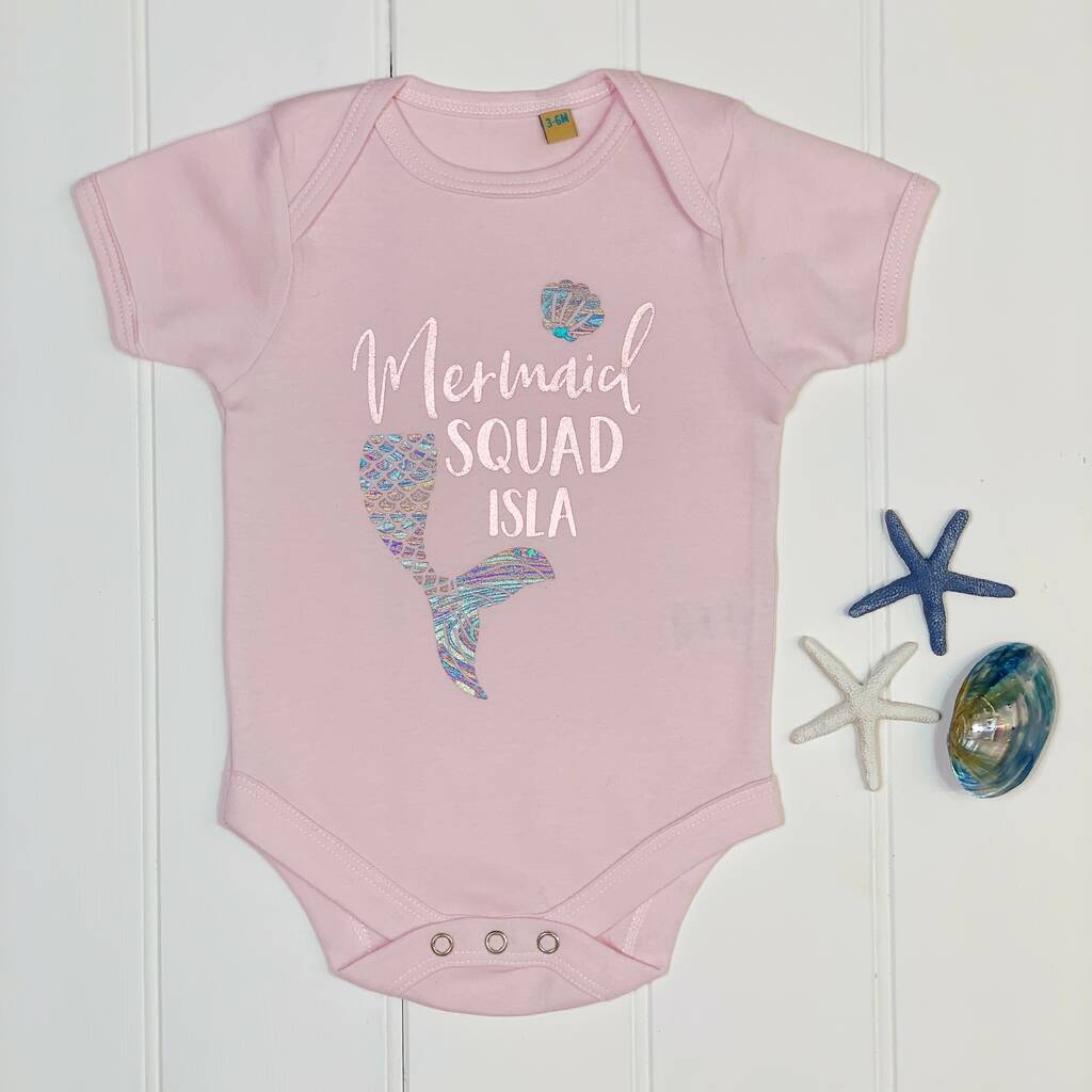 Personalised Mermaid Babygrow By Lovetree Design