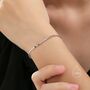 Sterling Silver Skinny Disk Chain Bracelet, thumbnail 2 of 11