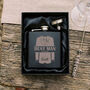 Personalised Shirt And Jacket Engraved Wedding 6oz Hip Flask, thumbnail 4 of 7