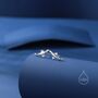 Very Tiny Sawtooth Shark Stud Earrings In Sterling Silver, thumbnail 7 of 11