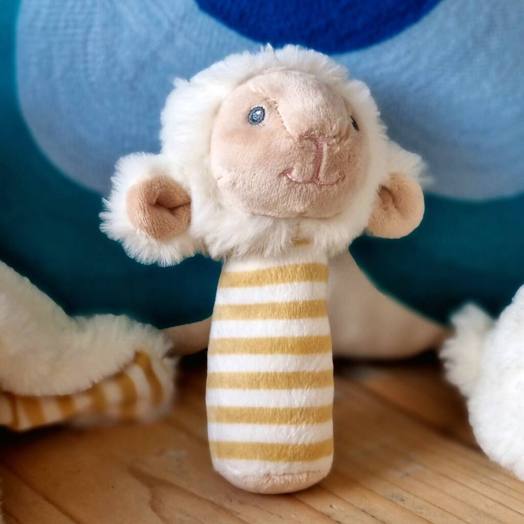 100 Recycled Lamb Stick Rattle By Nest Gifts